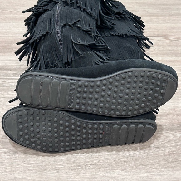 Minnetonka Suede Fringe 5 Layer tall boot women’s size 9 - Picture 8 of 16